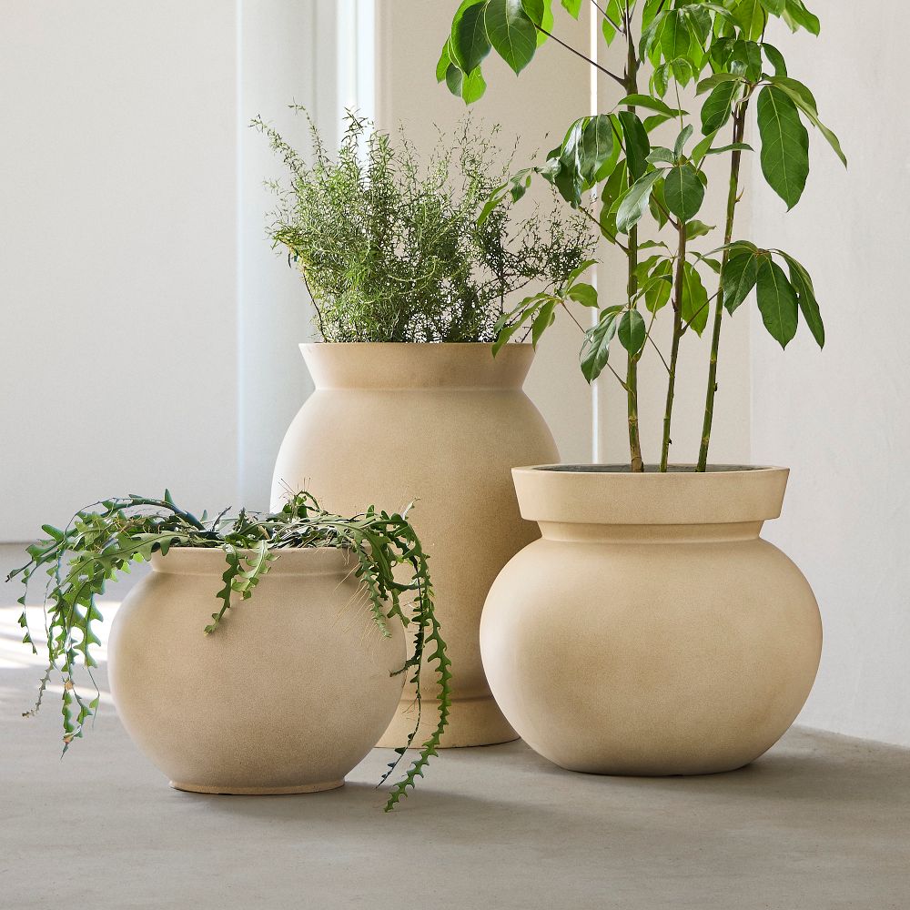 Cade Ficonstone Indoor/Outdoor Planters | West Elm