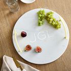 Marble &amp; Brass Round Charcuterie Board