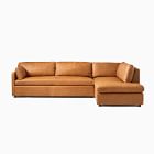 Marin Leather 2-Piece Bumper Chaise Sectional (114&quot;)