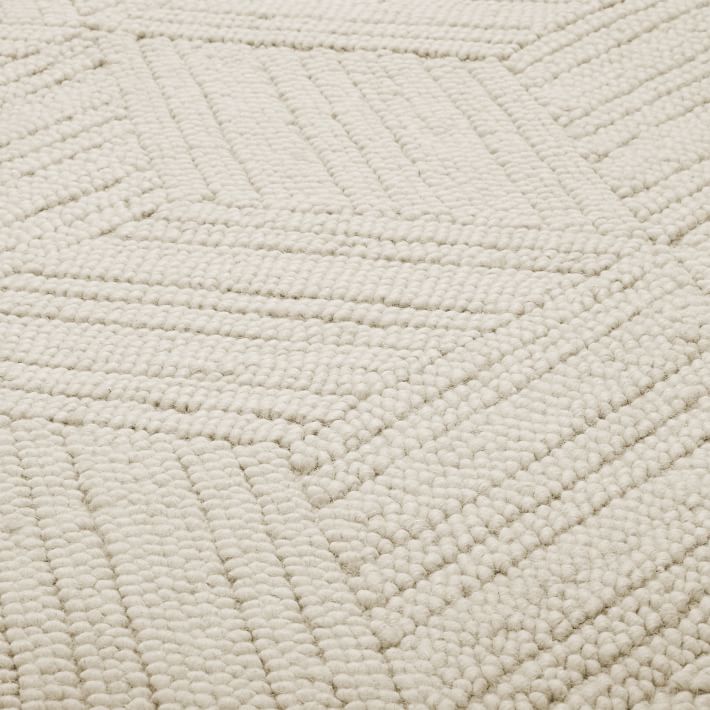 Textured Hexagon Wool Rug | West Elm