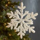Fluffy Glitter Snowflake Ornament