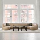 Laurent Leather 3-Piece U-Shaped Sectional (168.5")