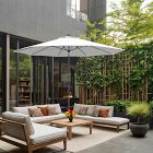 Premium 11' Round Outdoor Patio Umbrella - Rustproof Aluminum Tilt Frame