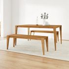 Anderson Solid Wood Extendable Dining Table (40"&ndash;90") &amp; 2 Dining Benches (40") Set