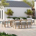 Portside Wood Outdoor Dining Table (76.5"&ndash;96") &amp; Porto Dining Chairs Set