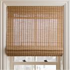 Custom Natural Fine Weave Unlined Roman Shade - Honeynut Cream