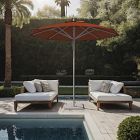 Premium Contract Grade 9' Round Outdoor Patio Umbrella - Rustproof Aluminum Frame