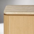 Adhara Square Travertine Side Table (14')