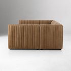 Anniina Channeled U-Shaped Leather Dining Banquette (106"&ndash;120")