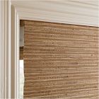 Custom Natural Mixed Weave Blackout Roman Shade