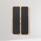 Trifold Metal Wall Mirror