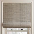 Custom Natural Fine Weave Blackout Roman Shade - Morning Dove