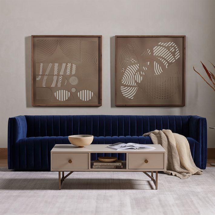 Complete Channeled Sofa - Modern Leather Design | West Elm