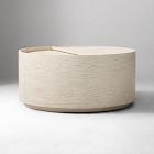 Open Box: Volume Round Storage Drum Coffee Table (36") - Winter Wood