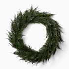 Faux Glitter Cedar Wreath &amp; Garland