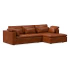 Harmony Modular Leather 2-Piece Chaise Sectional (122")