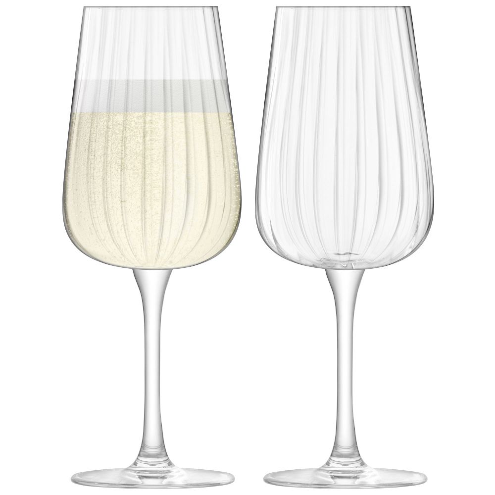 Arc Flow Champagne Flutes (Set of 4) - 9.5oz, Clear, Set of 4