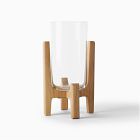 Marti Mid-Century Glass &amp; Wood Lanterns