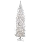 Open Box: Pre-Lit Faux Kingswood Fir Pencil Tree (7.5') - White, Clear Lights