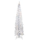 Pre-Lit Faux White Iridescent Tinsel Christmas Tree