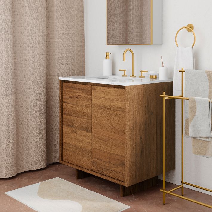 Freestanding Towel Bar Towel Hanging Stand Tier Bamboo Towel Bar - Main Image