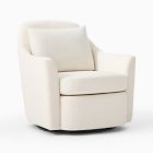 Open Box: Dallas Swivel Chair, Performance+ Basket Slub, Alabaster