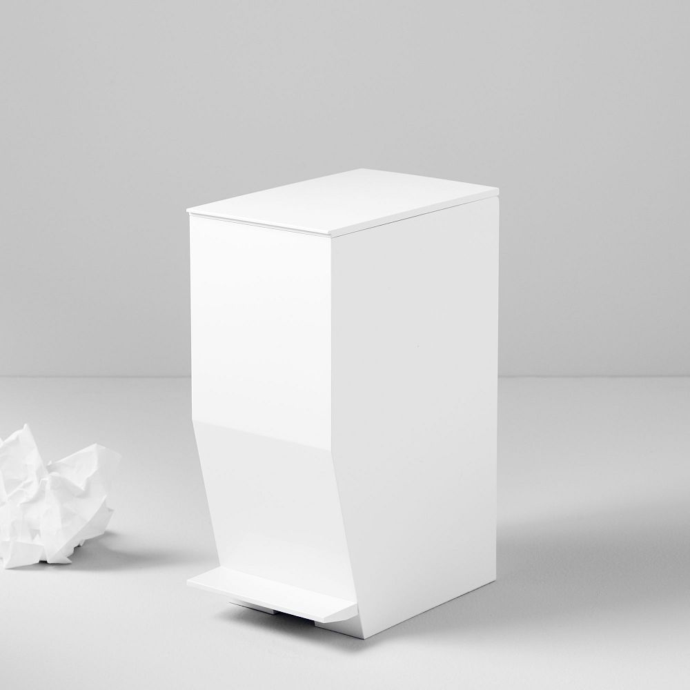 Yamazaki Step Trash Can - White