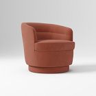 Open Box: Viv Swivel Chair, Poly, Deluxe Velvet, BurntUmber, Concealed Support