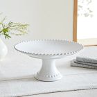 Costa Nova Pearl White Stoneware Cake Stand