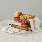 Scalloped Wood Cake Stand