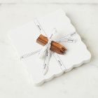 Scalloped Wood Cheese Board w/ Cheese Marker