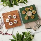 Scalloped Wood Cheese Board w/ Cheese Marker
