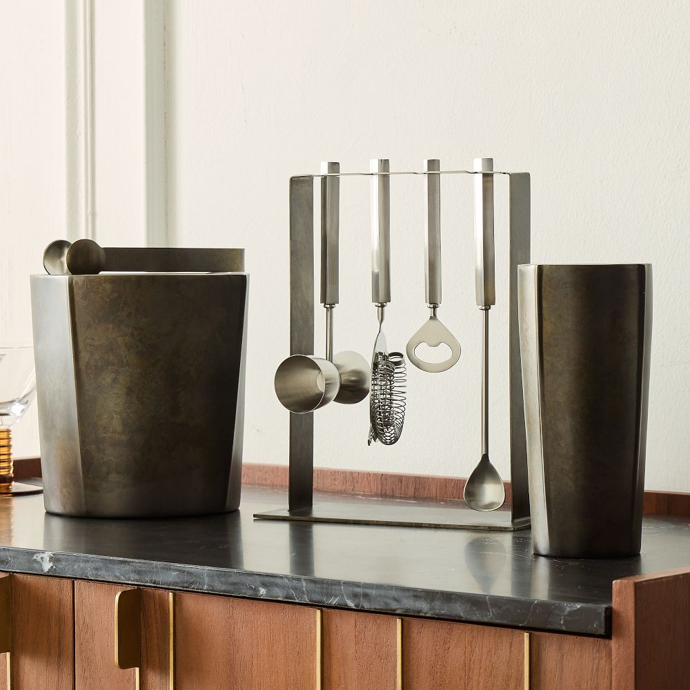 Ve Metal Barware Collection | West Elm - Vintage Reclaimed Metal Barware Collection
