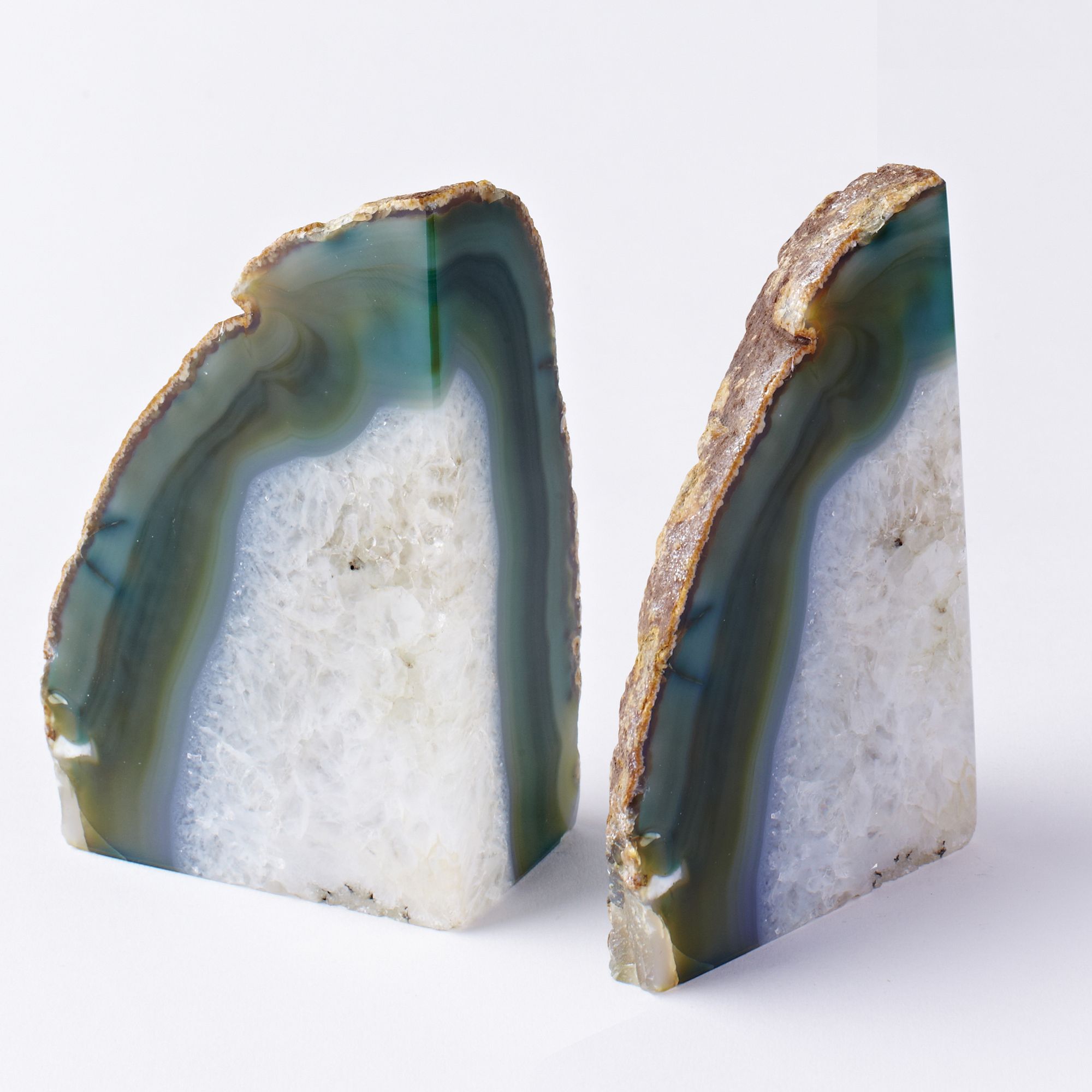 Agate Stone Bookends