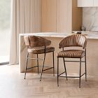 Amory Leather Channeled Bar &amp; Counter Stools