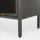 Iron &amp; Glass Tall Barrister Cabinet (32")