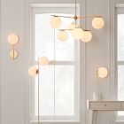 Sphere &amp; Stem 7-Light Semi-Flush Mount - Milk