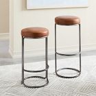Cora Leather Counter Stool