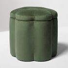 Upholstered Flower Storage Ottoman