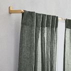 European Flax Linen Melange Curtain - Olive