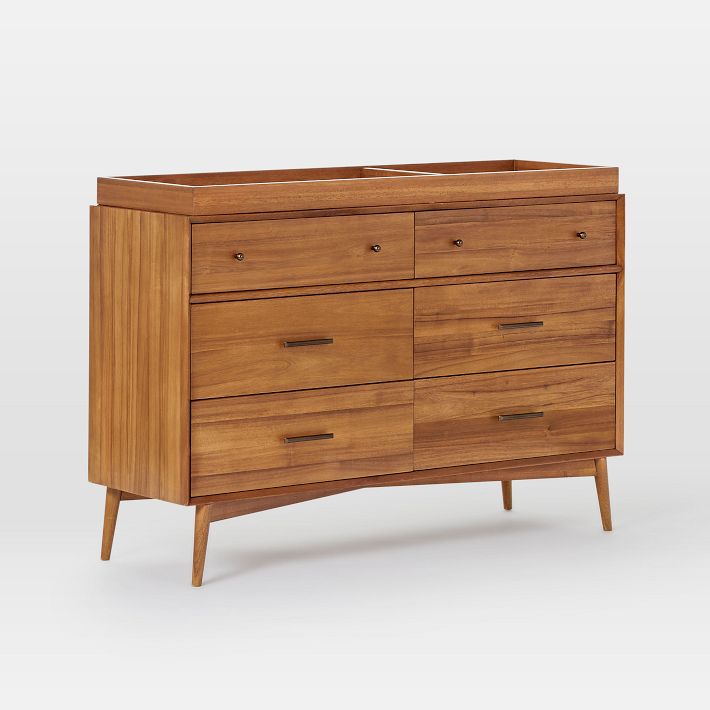 Mid-Century 6-Drawer Changing Table (56