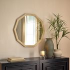 Thin Frame Travertine Wall Mirror