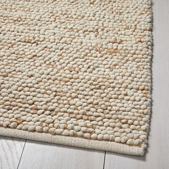 Mini Pebble Wool Jute Rug | West Elm