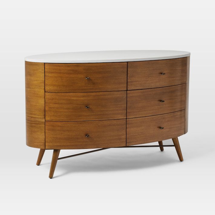 Penelope 6-Drawer Dresser - Mid-Century Modern Elegance