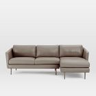 Sloane Leather 2-Piece Chaise Sectional (95.5")