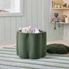 Upholstered Flower Storage Ottoman