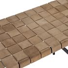 Woven Leather Bench