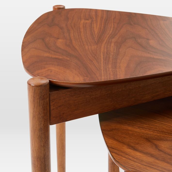 Retro Tripod Nesting Tables - Walnut Finish | West Elm
