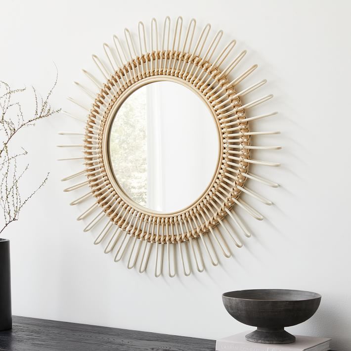 Elinor Rattan Wall Mirror | West Elm