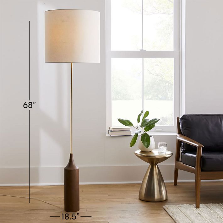 Hudson Wood Base Floor Lamp | West Elm